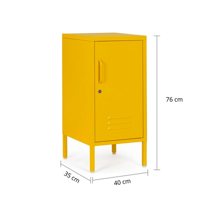 Comodino in metallo giallo con 1 anta Cambridge Bizzotto