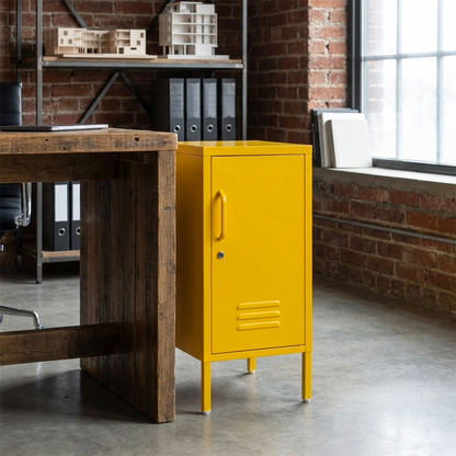 Comodino in metallo giallo con 1 anta Cambridge Bizzotto