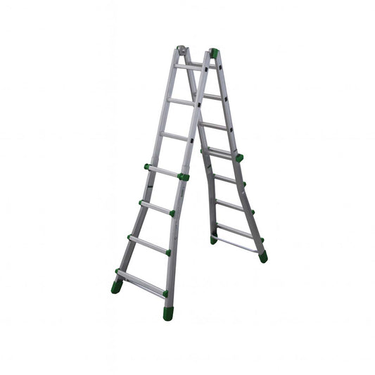 Scala in alluminio multiposizione 4+4 gradini Facal Eurobriko 16 BK/2A