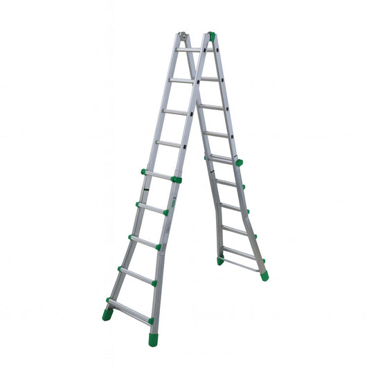 Scala in alluminio multiposizione 5+5 gradini Facal Eurobriko 16 BK/4A