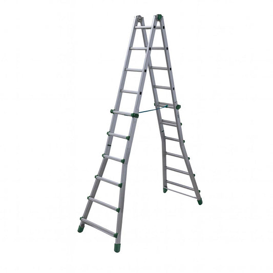 Scala in alluminio multiposizione 6+6 gradini Facal Eurobriko 16 BK/5A