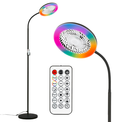 Ventilatore a piantana con luce LED Briloner Windy telecomando incluso