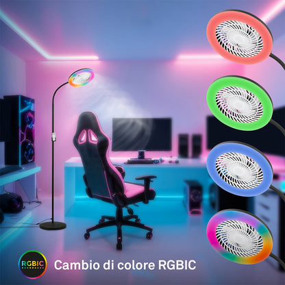 Ventilatore a piantana con luce LED Briloner Windy telecomando incluso