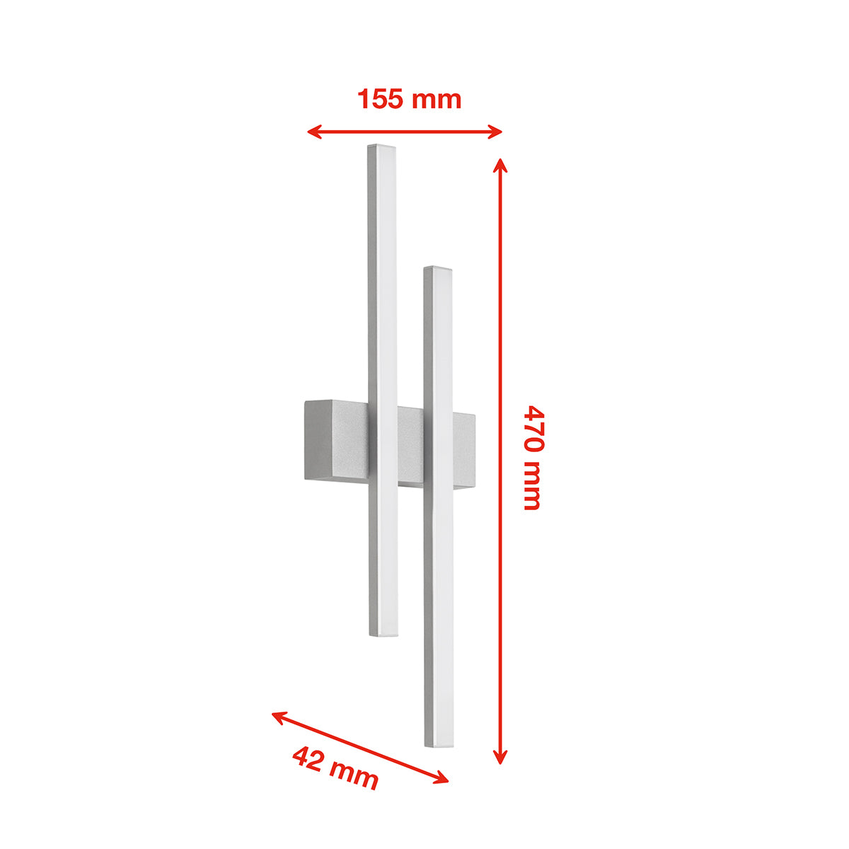 Applique da esterno LED 8W argento IP44