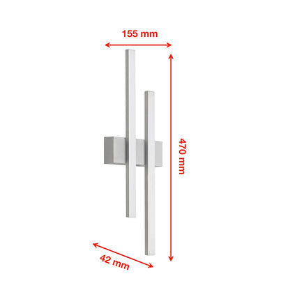 Applique da esterno LED 8W argento IP44