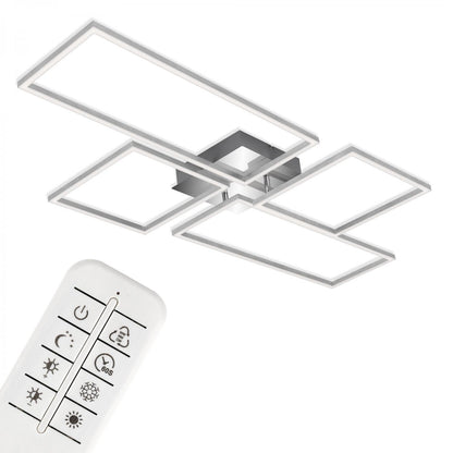 Plafoniera da soffittoo orientabile a led 55 W 110x54x9,8 cm cromo