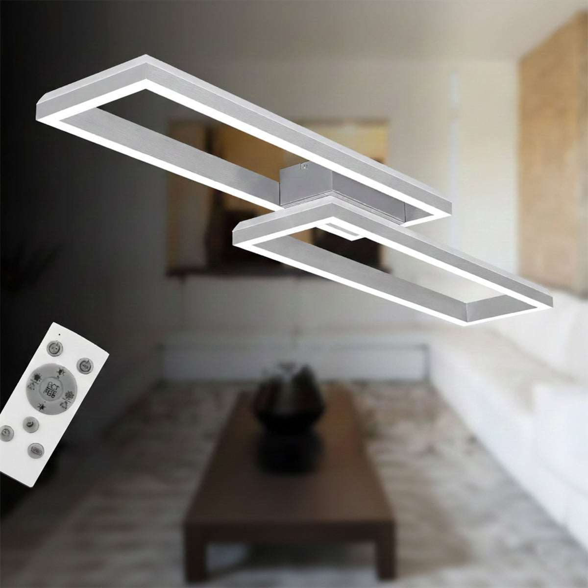 Plafoniera LED RGB da soffitto Briloner 45W con telecomando