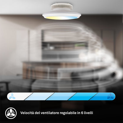 Plafoniera da soffitto LED con ventilatore Briloner Dison