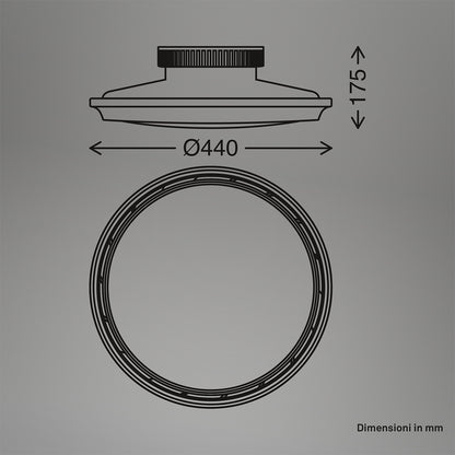 Plafoniera da soffitto LED con ventilatore Briloner Dison