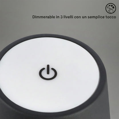 Lampada da tavolo LED touch ricaricabile Briloner