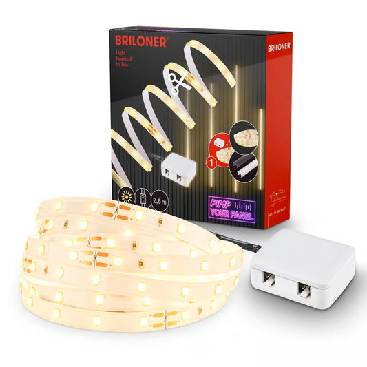 Striscia LED Starter Set 2,6 mt bianco caldo per pannelli a parete Briloner