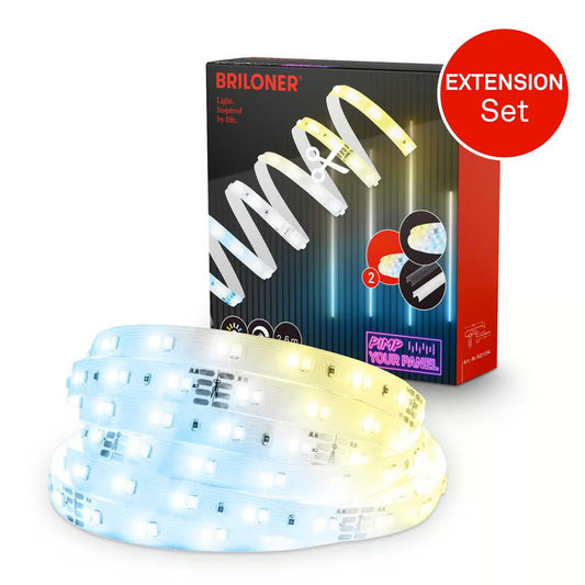 Striscia LED CCT Set complementare 2,6 mt bianco caldo per pannelli a parete Briloner