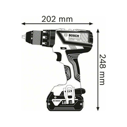 Trapano avvitatore con percussione Bosch GSB 18V-28 a batteria 18V 3Ah