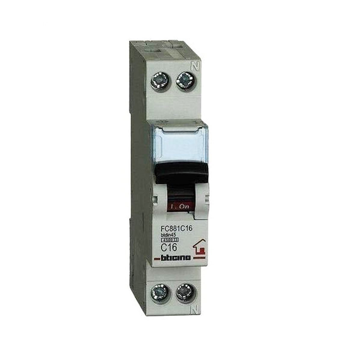 Interruttore magnetotermico Bticino 16A 1P+N 4,5kA 1 modulo