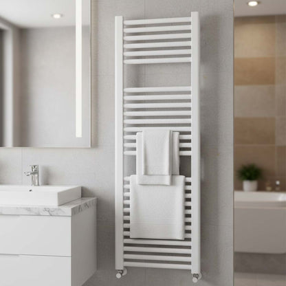 Termoarredo scaldasalviette 1200x450 mm bianco interasse 500 mm Elena