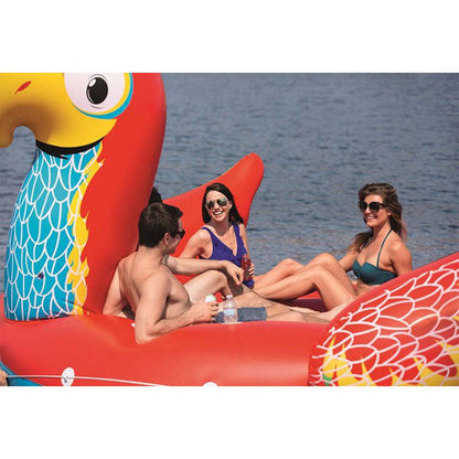 Isola gonfiabile mare gigante pappagallo 6 posti