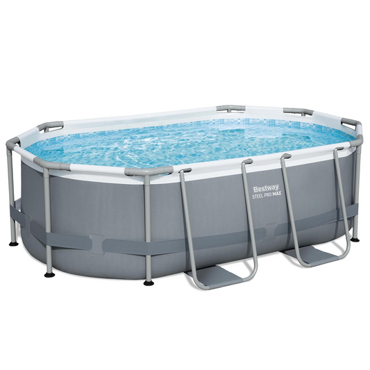 Bestway 5614A Piscina fuori terra Steel Pro Max ovale 305x200x84 cm con pompa a filtro
