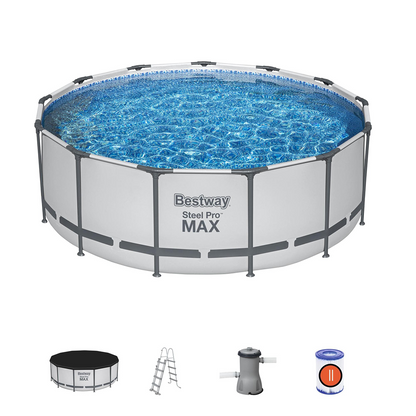 Bestway 5618W Piscina fuori terra Steel Pro Max rotonda 392x122 cm con accessori