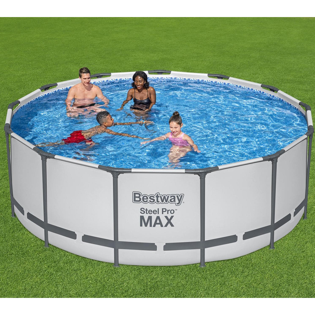 Bestway 5618W Piscina fuori terra Steel Pro Max rotonda 392x122 cm con accessori