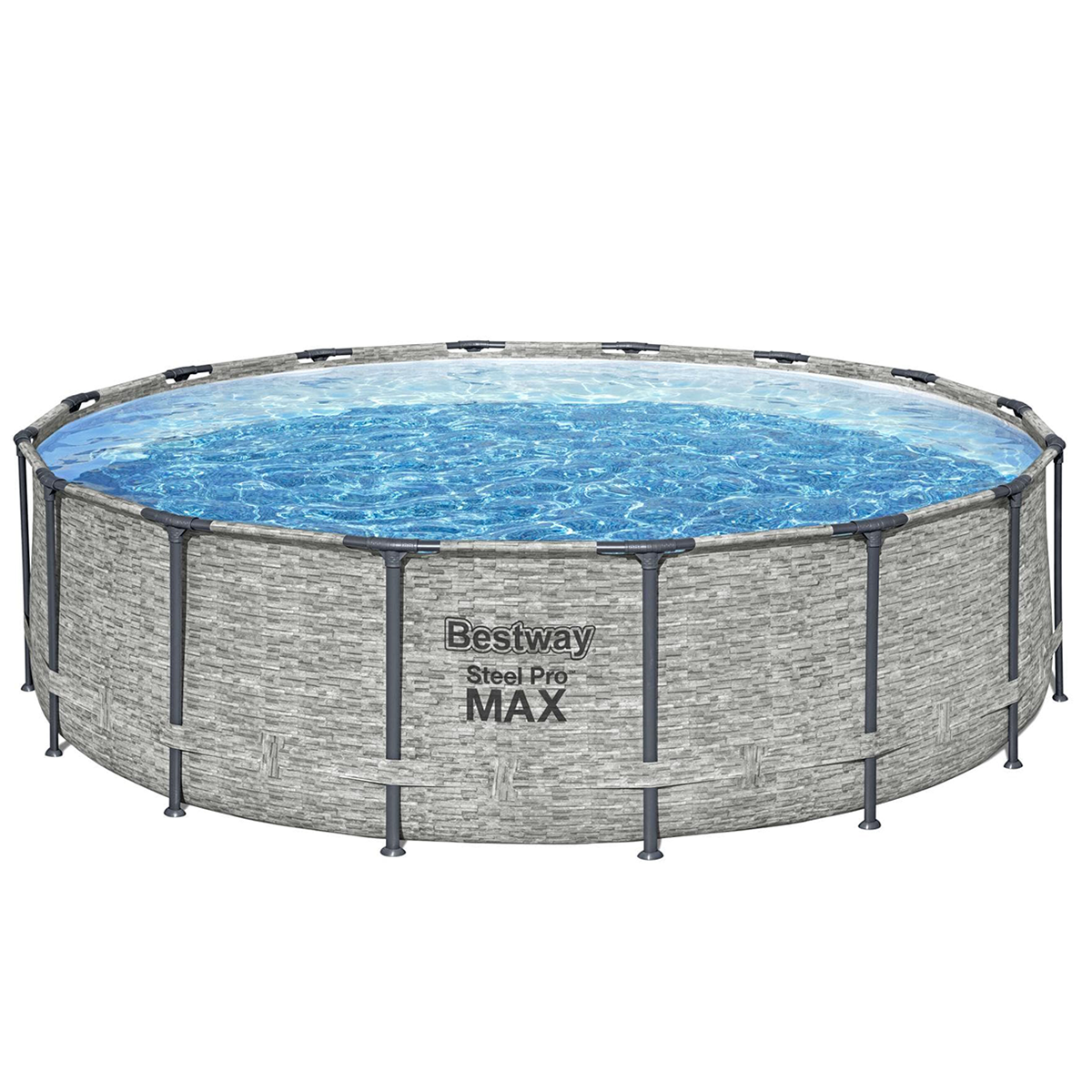 Bestway 5619E Piscina fuori terra Steel Pro Max rotonda 488x122cm con accessori
