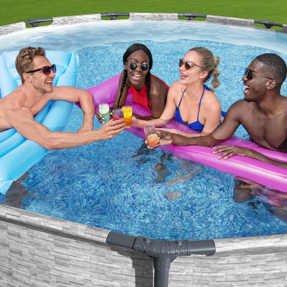 Bestway 5619E Piscina fuori terra Steel Pro Max rotonda 488x122cm con accessori