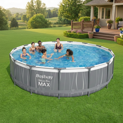 Bestway 561GD Piscina fuori terra Steel Pro Max rotonda 457x107 cm con accessori