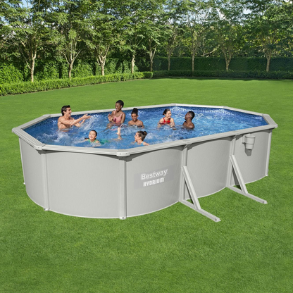 Bestway 56369 Piscina fuori terra Hydrium ovale 610x366x122 cm con accessori