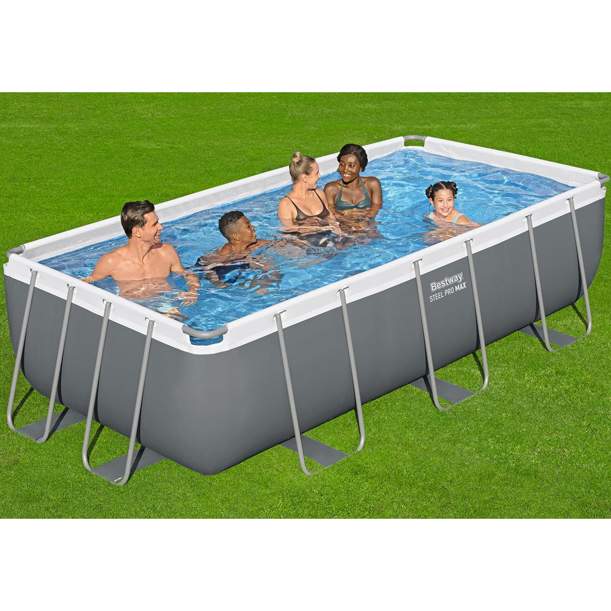 Bestway 56441 Piscina fuori terra Steel Pro Max rettangolare 404x201x100 cm