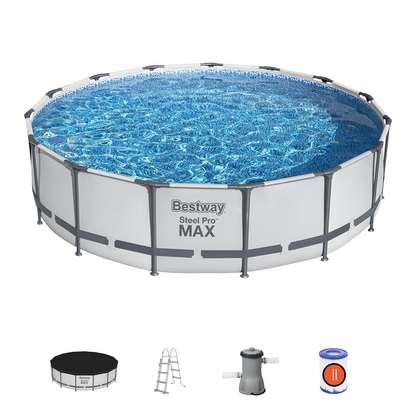 Bestway 56488 Piscina fuori terra Steel Pro Max rotonda 457x107 cm con accessori