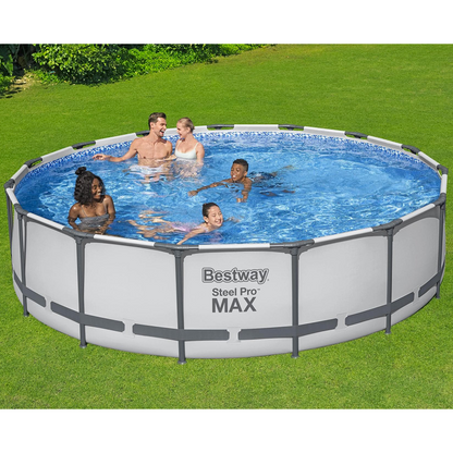 Bestway 56488 Piscina fuori terra Steel Pro Max rotonda 457x107 cm con accessori