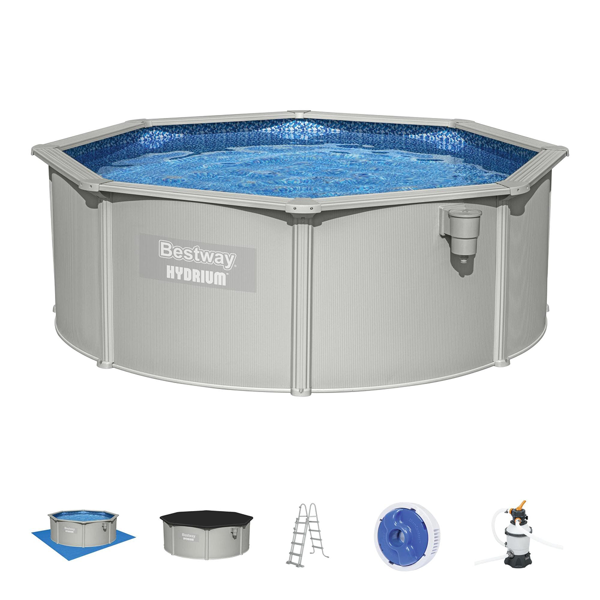 Bestway 56574 Piscina fuori terra Hydrium rotonda 366x122 cm con accessori