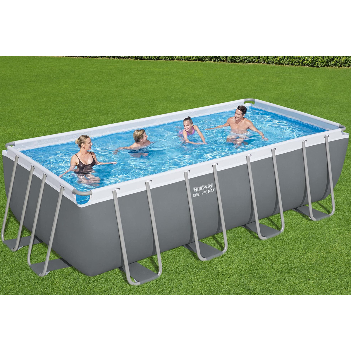 Bestway 56671 Piscina fuori terra Steel Pro Max rettangolare 488x244x122 cm con accessori