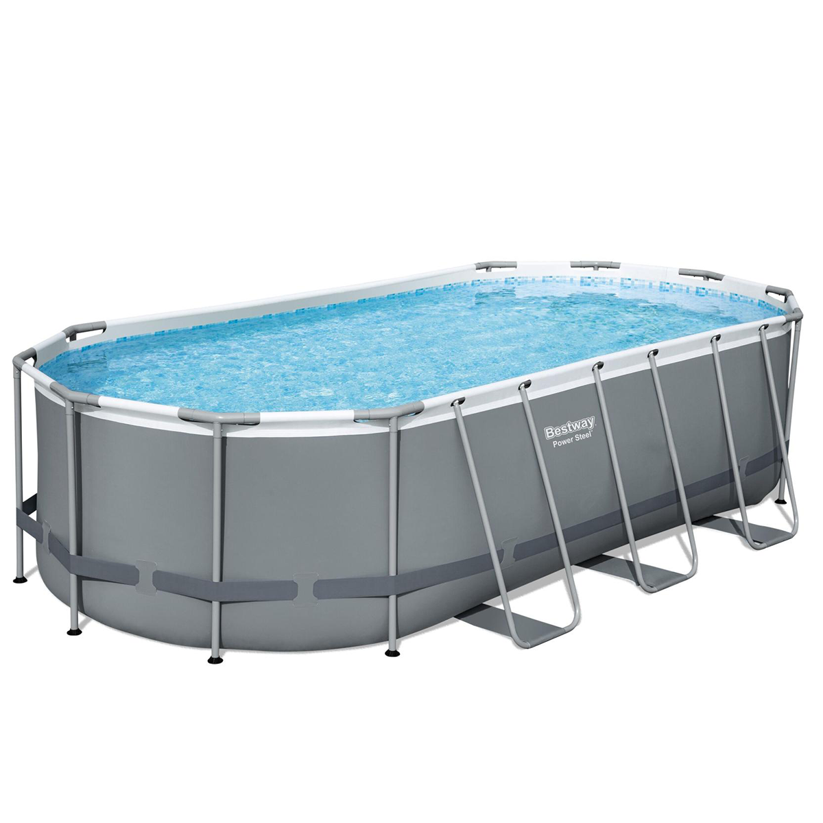 Bestway 56710 Piscina fuori terra Power Steel ovale 549x274x122 cm con accessori