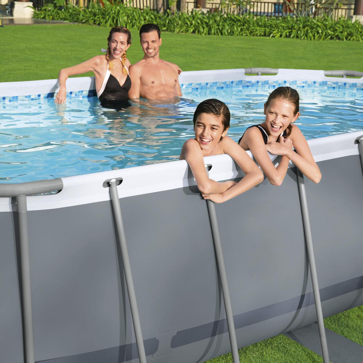 Bestway 56710 Piscina fuori terra Power Steel ovale 549x274x122 cm con accessori