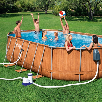 Bestway 56719 Piscina fuori terra Steel Pro Max ovale 610x366x122 cm con accessori