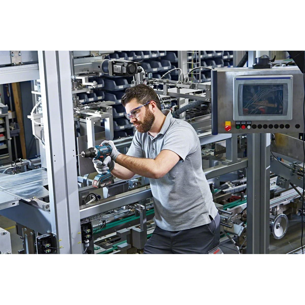 Bosch trapano avvitatore GSR 18 V-LI con 2 batterie e accessori