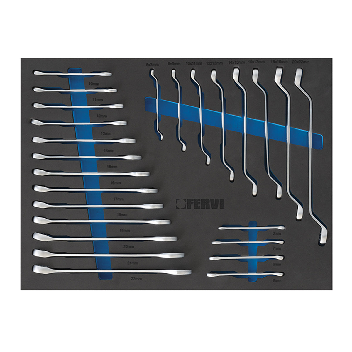 Carrello portautensili completo Fervi 7 cassetti 298 pezzi