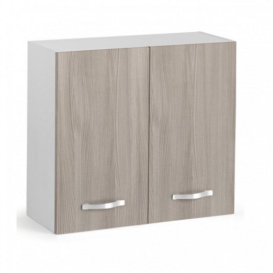 Pensile per cucina 2 ante 80x30x72 olmo perla maniglie cromate