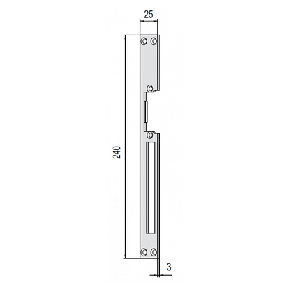 Frontale piatto a bordi quadri in acciaio inox satinato Cisa