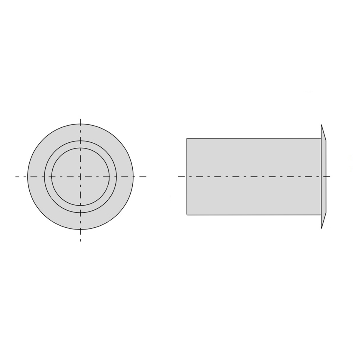 Bocchetta a pavimento in ottone d. 12 mm Cisa