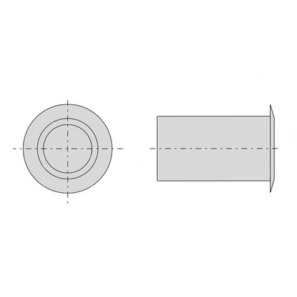 Bocchetta a pavimento in ottone d. 12 mm Cisa