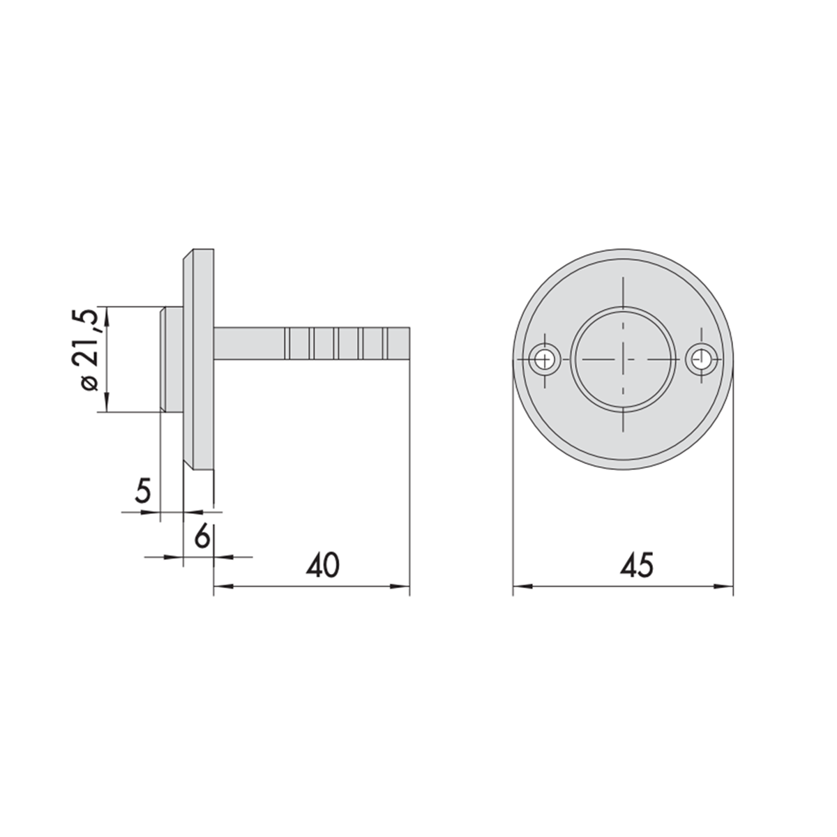 Pulsante in ottone diametro 45 mm Cisa