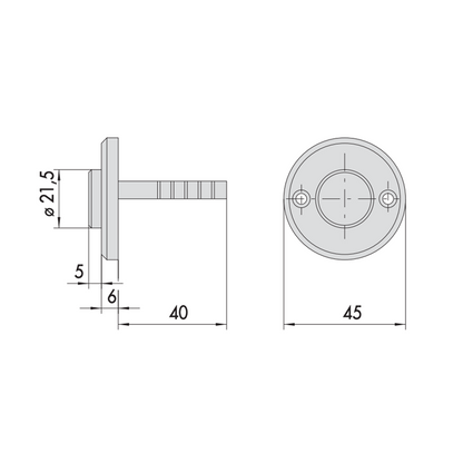Pulsante in ottone diametro 45 mm Cisa