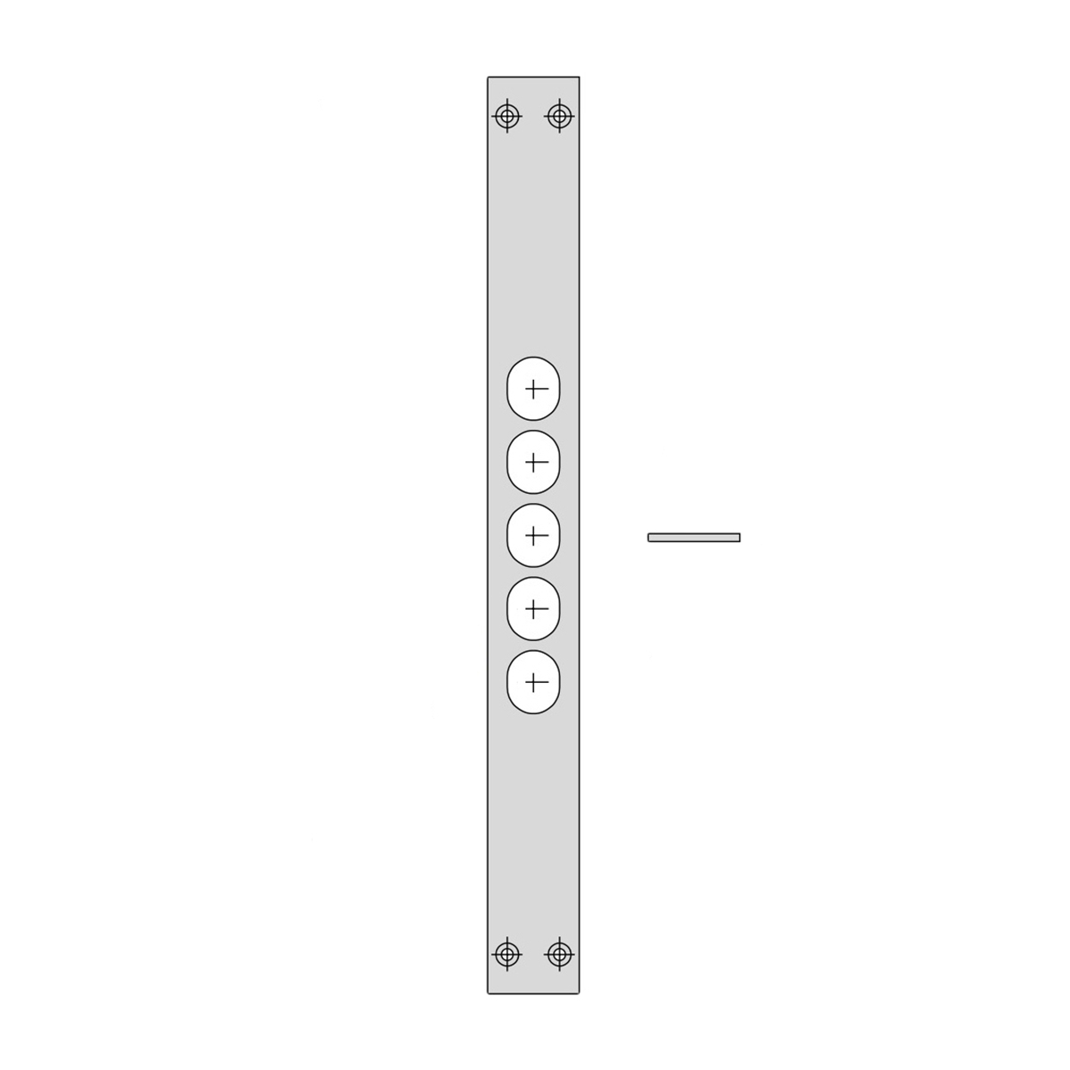 Contropiastra piana in acciaio zincato 35x350x3 mm Cisa