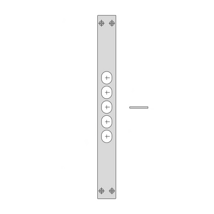 Contropiastra piana in acciaio zincato 35x350x3 mm Cisa
