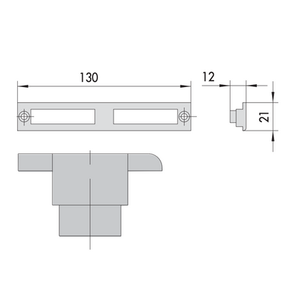 Contropiastra in nylon 21x130x12 mm Cisa
