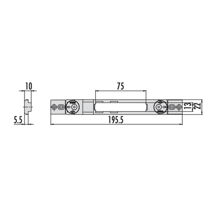 Contropiastra regolabile 22x195,5x10 mm Cisa