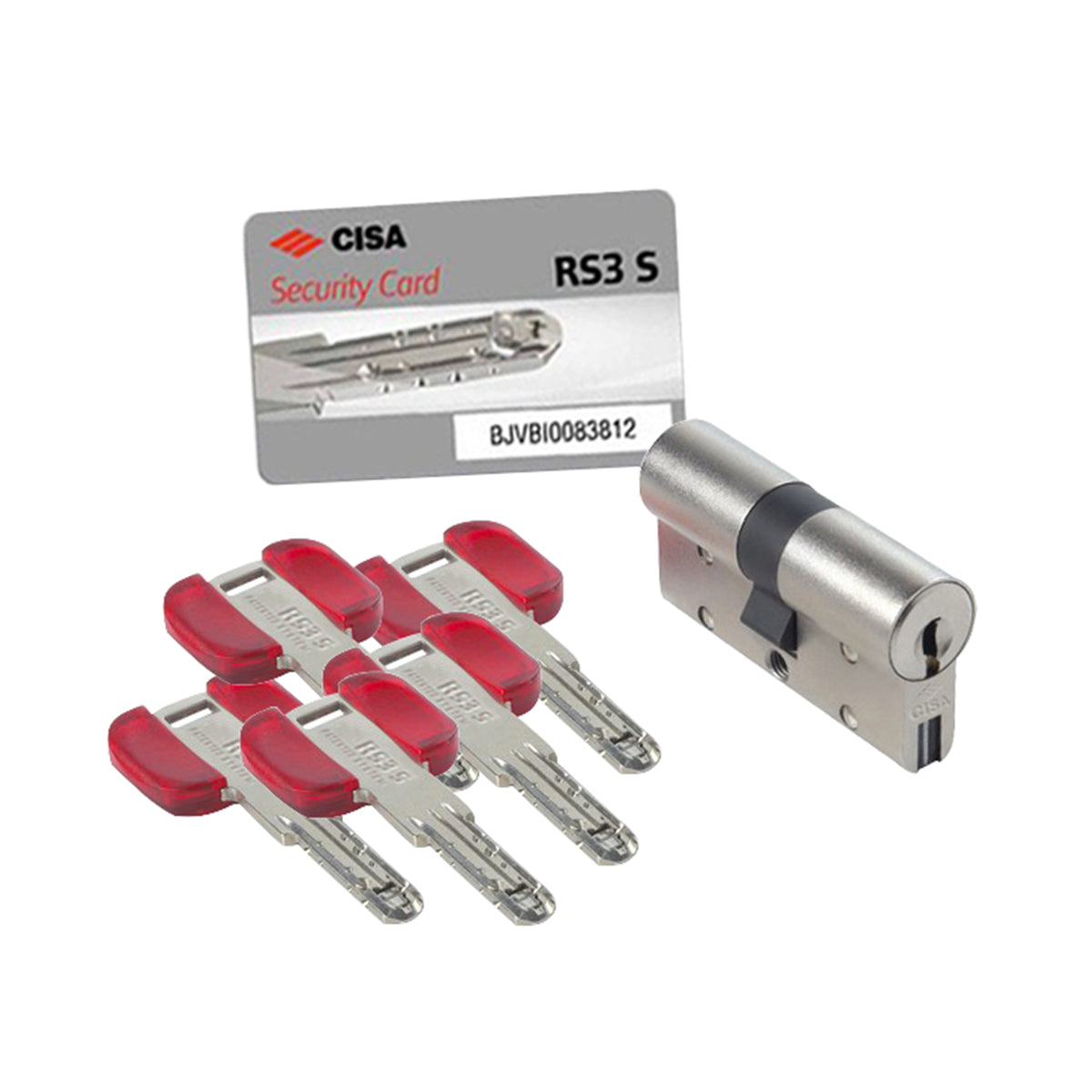 Cilindro a profilo europeo RS3 S Cisa 100 mm (45-10-45) incluse 5 chiavi