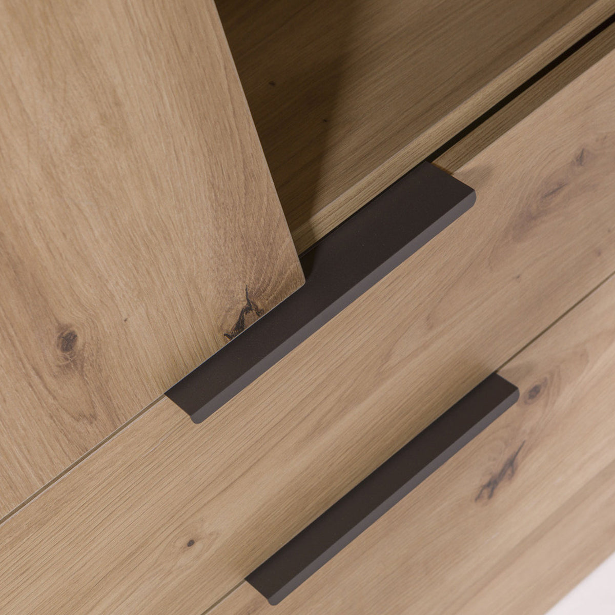 Armadio 82x184h cm rovere artisan con 2 ante e 2 cassetti