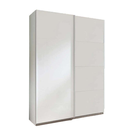 Armadio 2 ante scorrevoli bianco opaco 150x60x223 cm